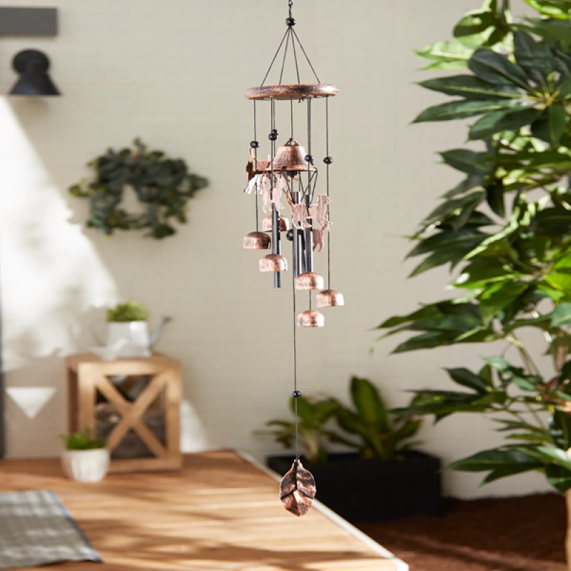 26 Bronze Cats Wind Chimes