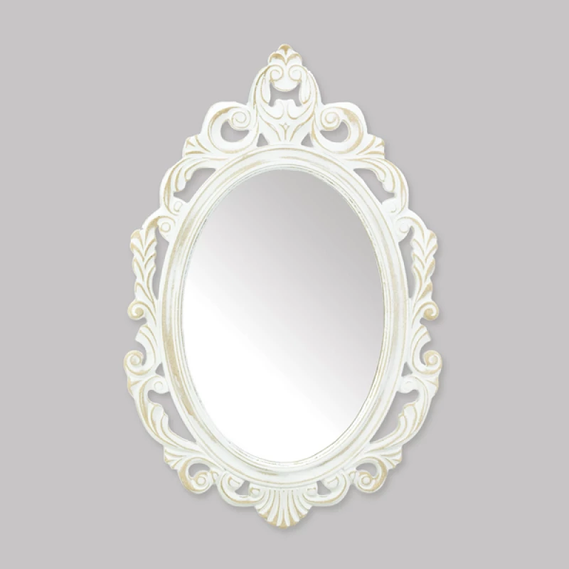 Antique White Wall Mirror