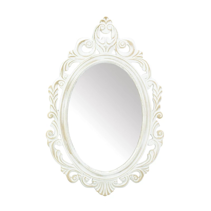 Antique White Wall Mirror
