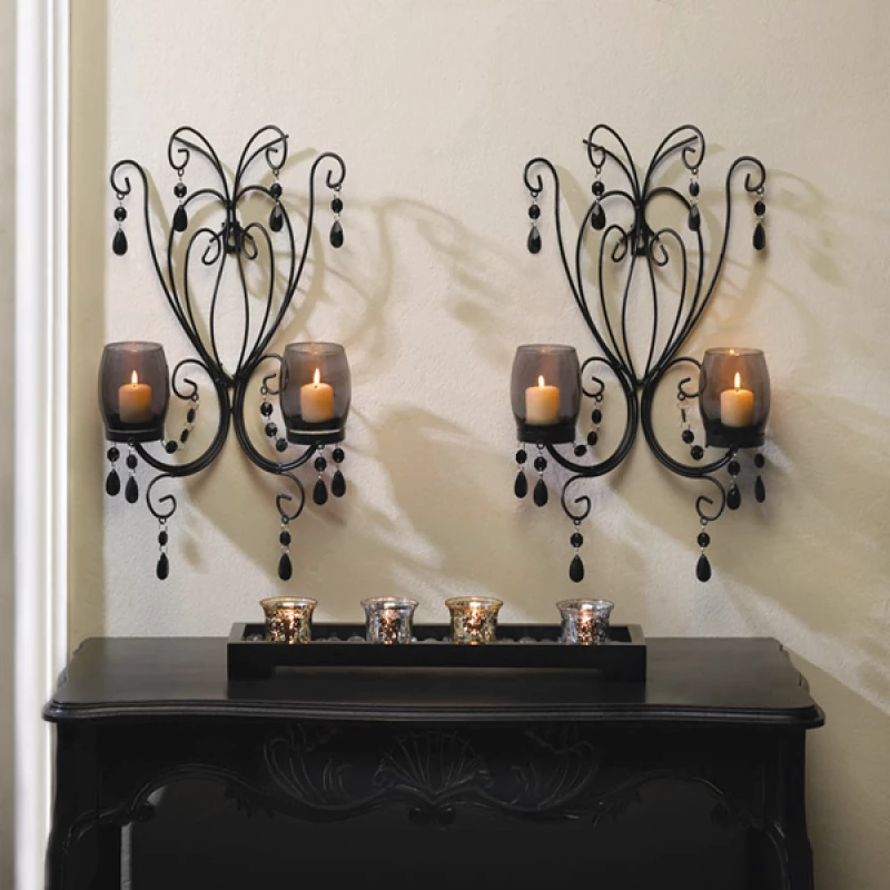 Midnight Elegance Wall Sconces