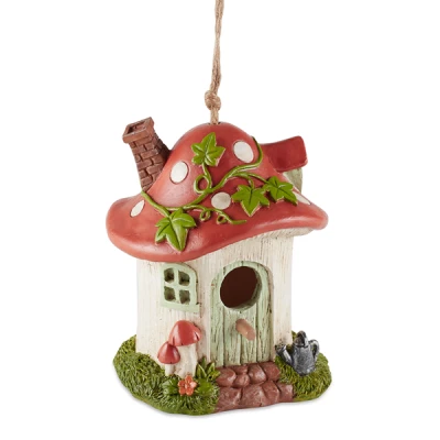 Mushroom Cottage Birdhouse