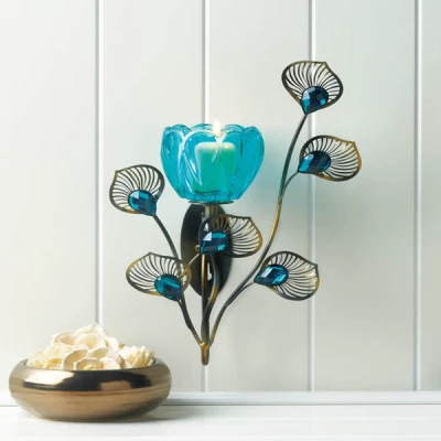 Peacock Blossom Single Sconce