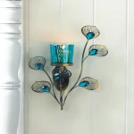 Peacock-Inspired Single Sconce