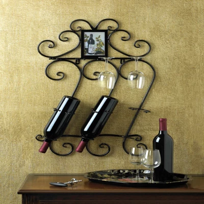 Scrollwork Wall Wine Rack