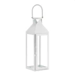 White Manhattan Candle Lantern