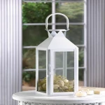 White Manhattan Candle Lantern